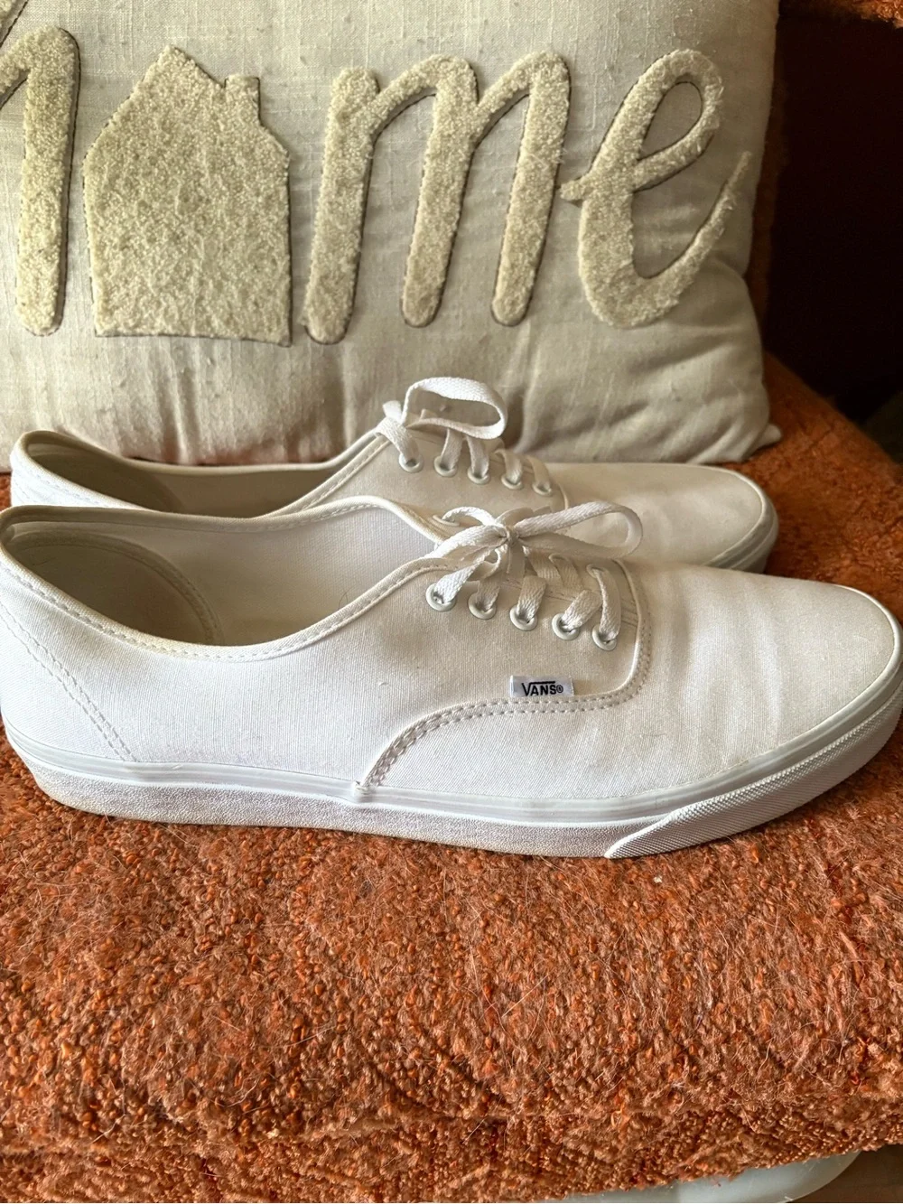 Vans Men’s Classic Canvas Sneakers in Off-White